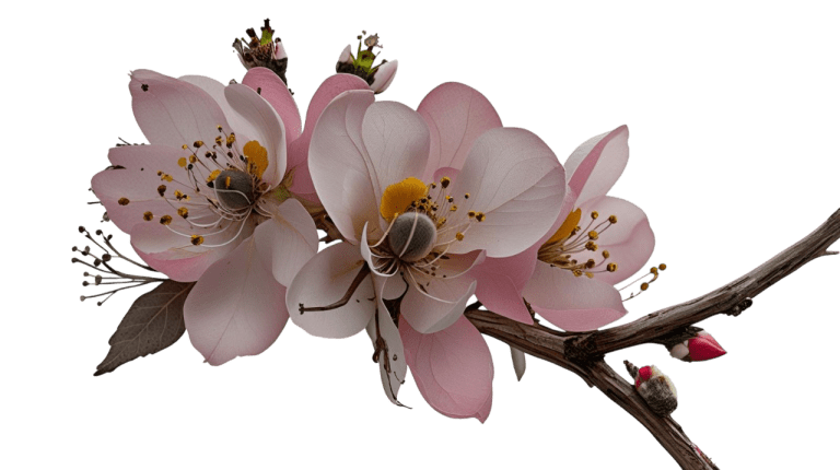 flor de almendro rosa sin fondo